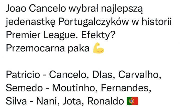 NAJLEPSZA XI PORTUGALCZYKÓW w historii Premier League według Cancelo